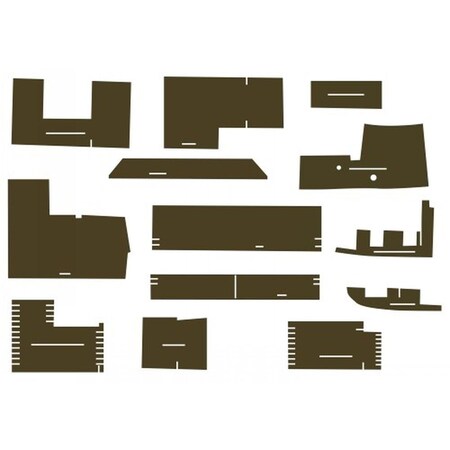 Aftermarket AMJD504WDUK Upholstery Kit, Brown AMJD504WDUK-ABL